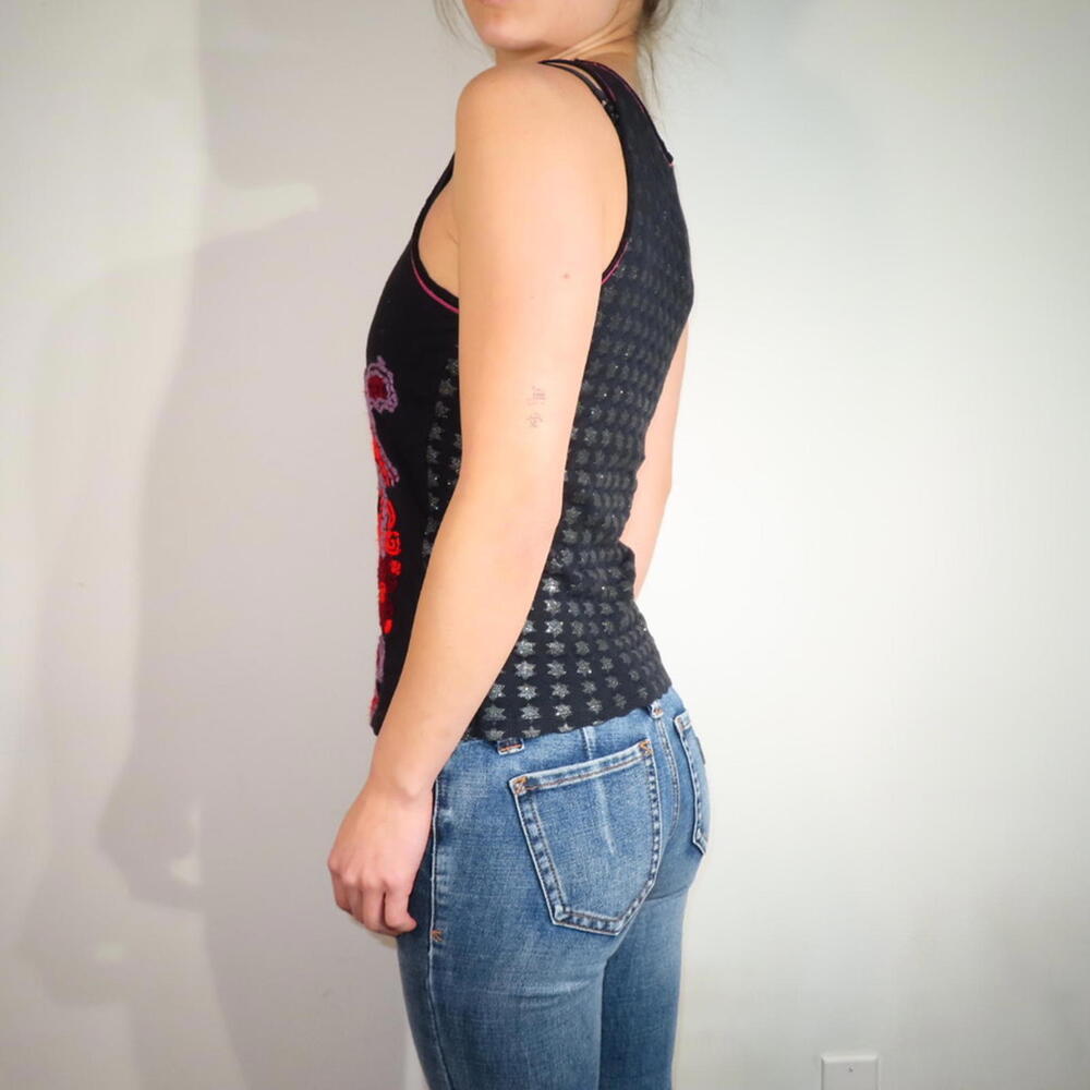 Custo Barcelona Women's Black and Orange Vests-tanks-cami - Picture 3 of 5